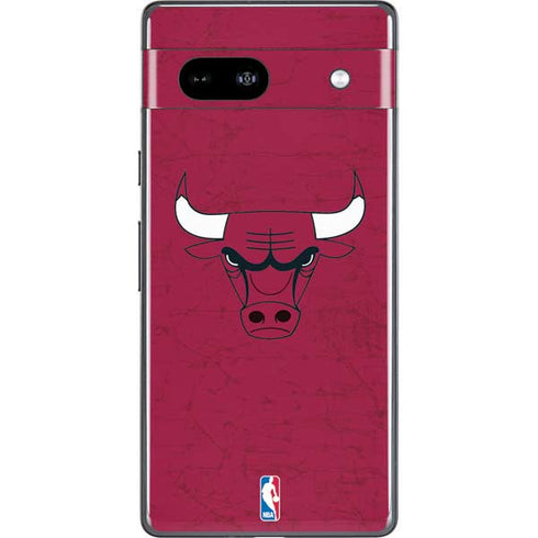 NBA Chicago Bulls Red Distressed Google Pixel 7a Skin
